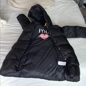 Ralph Lauren Black Jacket with Pink Heart